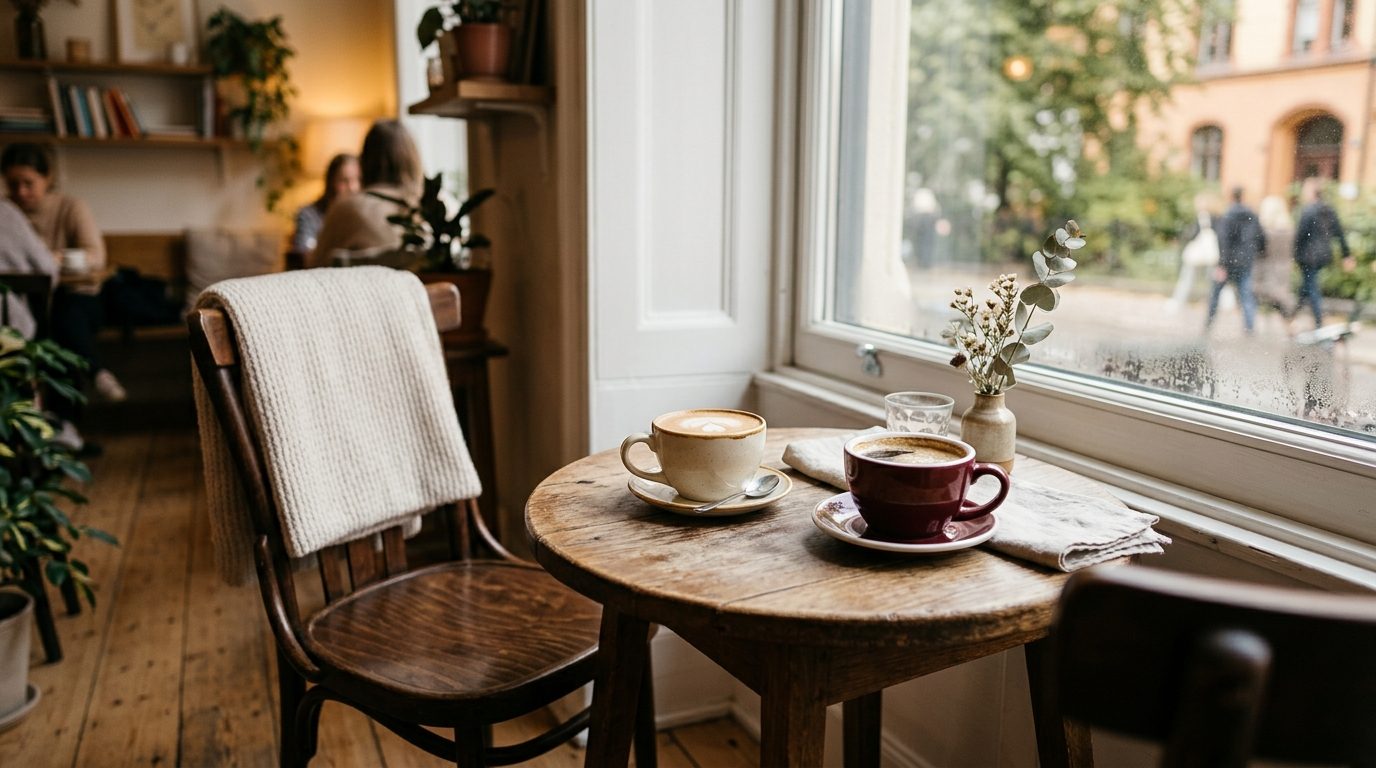 A calm symbolic still life for dating and self-confidence